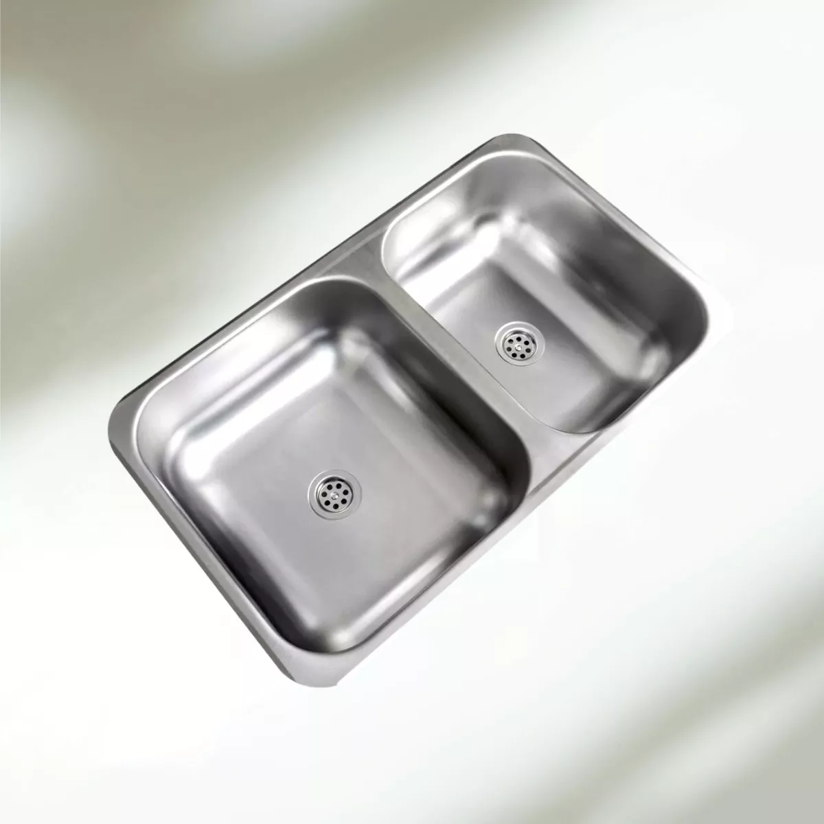 Pileta Bacha Acero Dhinox Cocina Doble Inoxidable 63x37x18cm