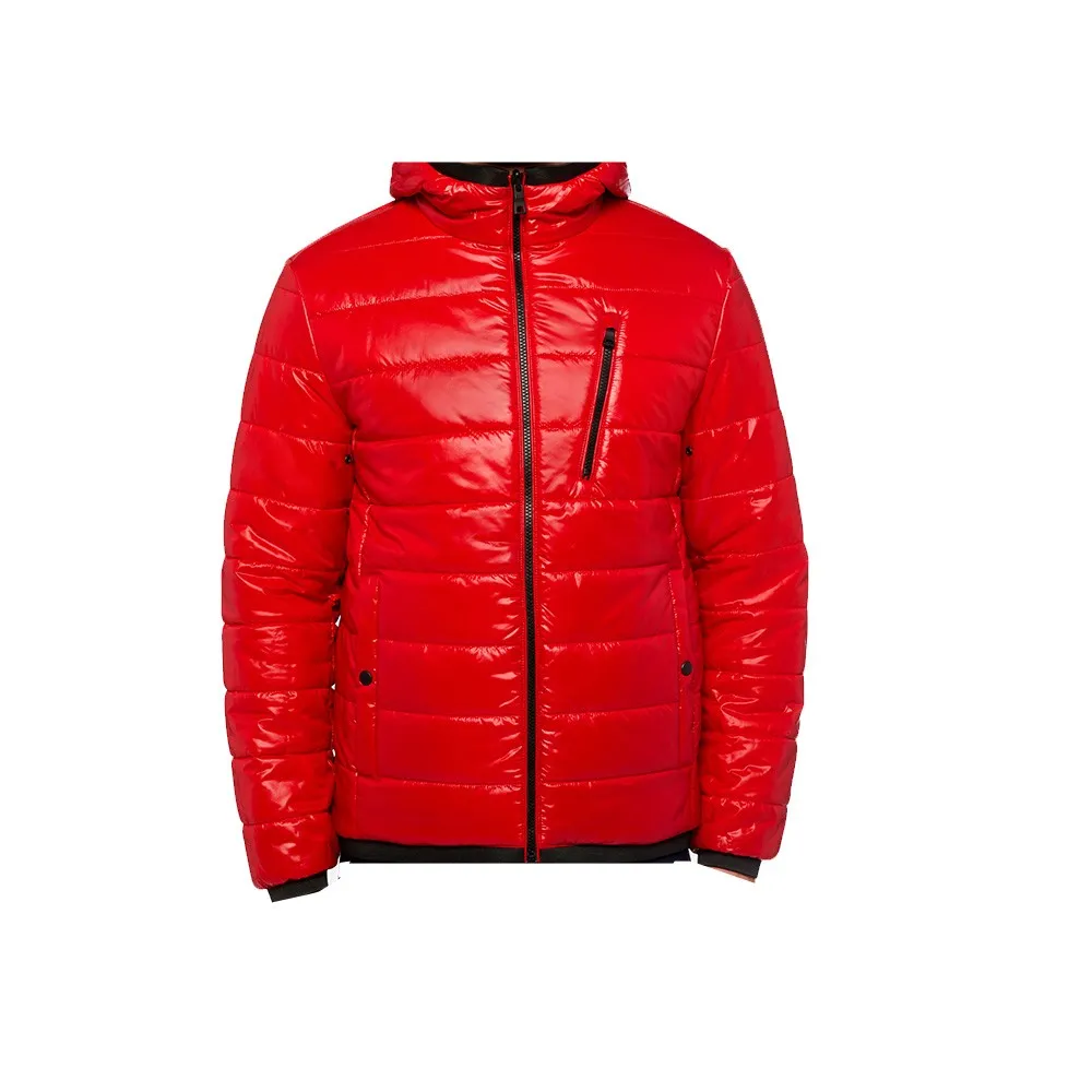 Plumón Reversible GEOX Renan M2620P Color Negro y Rojo