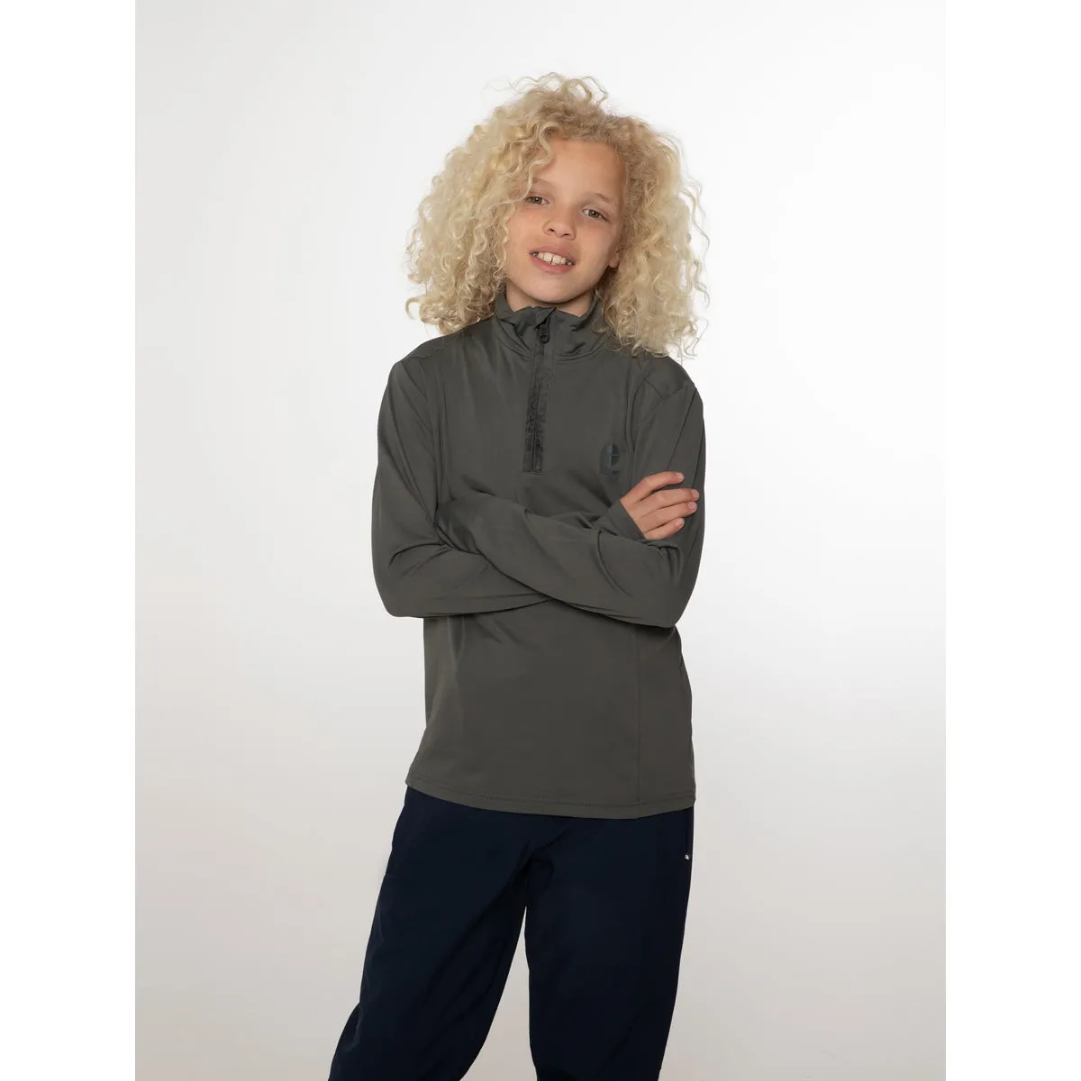 Polar Niños Willowy Jr 1/4 Zip Top Protest Marrón