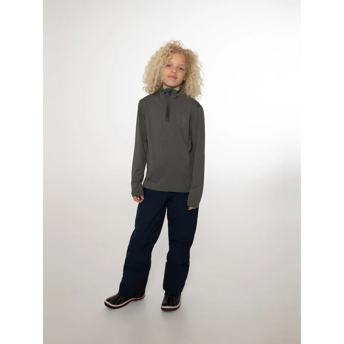 Polar Niños Willowy Jr 1/4 Zip Top Protest Marrón