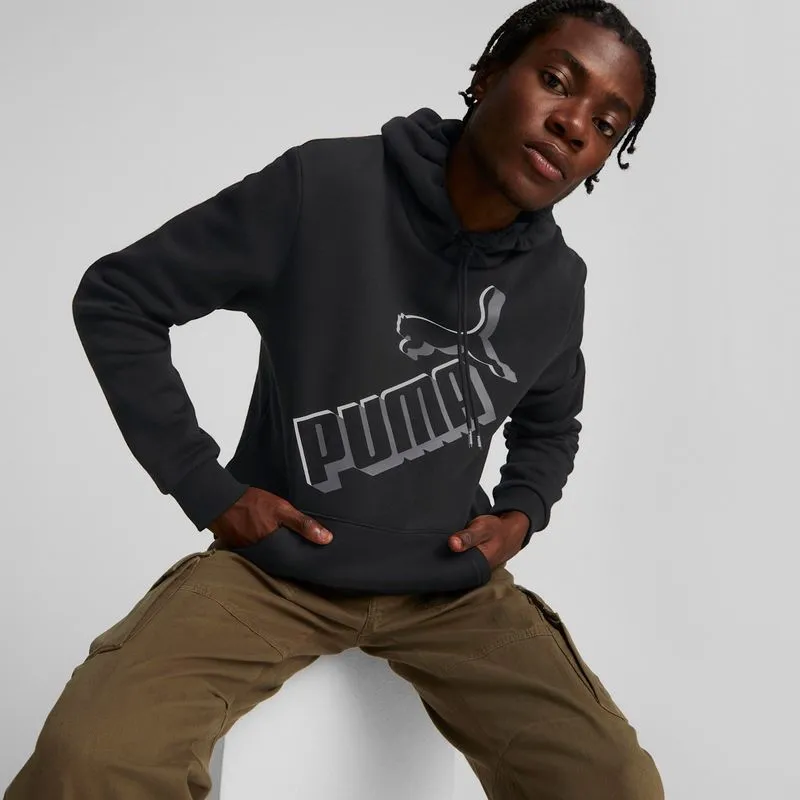 Polera Urbano Hombre Puma Ess+ Big Logo Hoodie Fl