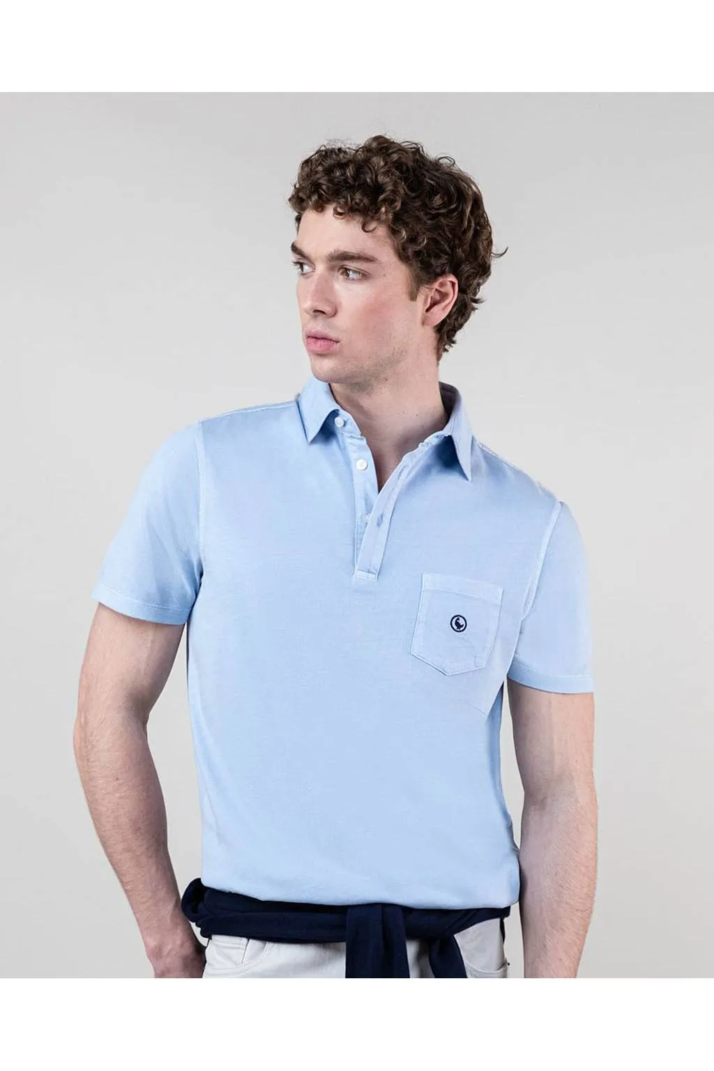 Polo Hombre El Ganso 1100s240042 Slub Jersey Azul
