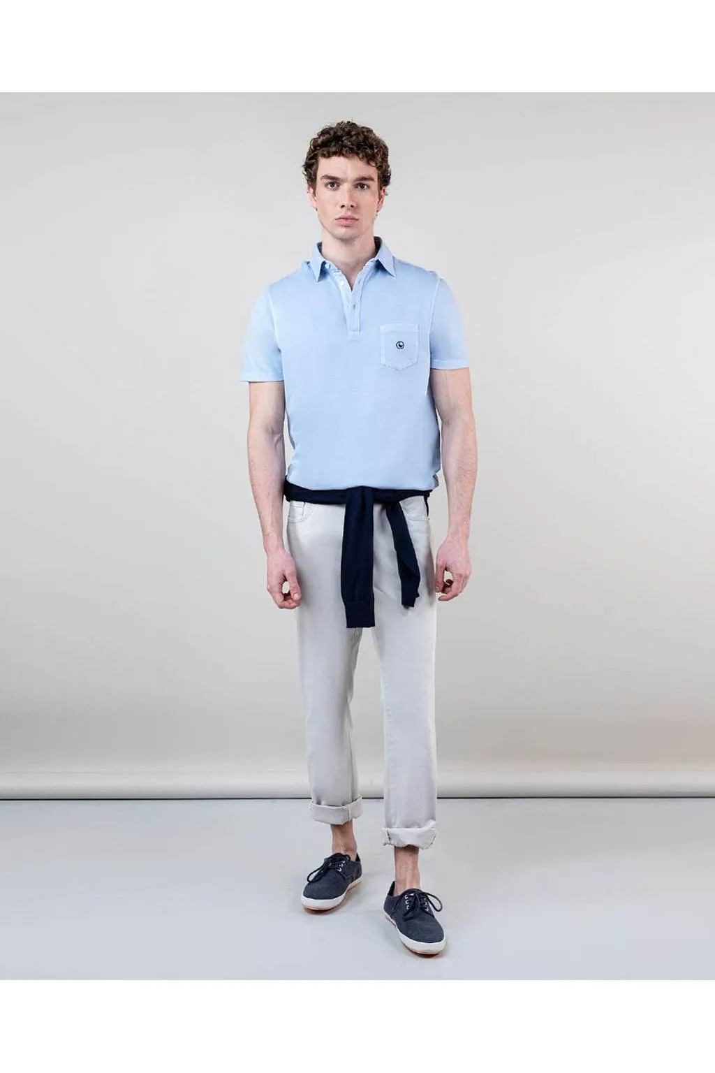 Polo Hombre El Ganso 1100s240042 Slub Jersey Azul