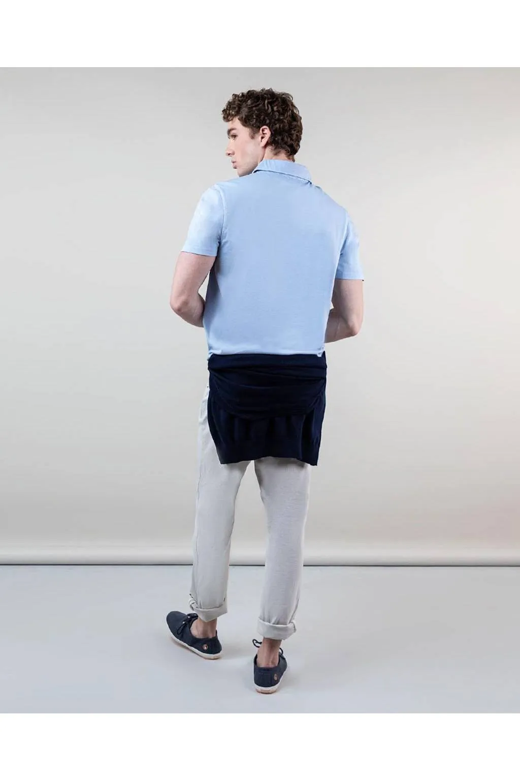 Polo Hombre El Ganso 1100s240042 Slub Jersey Azul