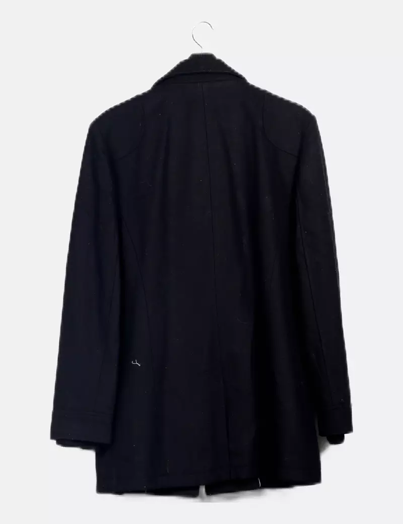 Primark Abrigo de paño negro casual