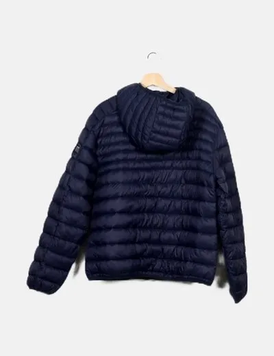 Pull&Bear Abrigo azul marino acolchado