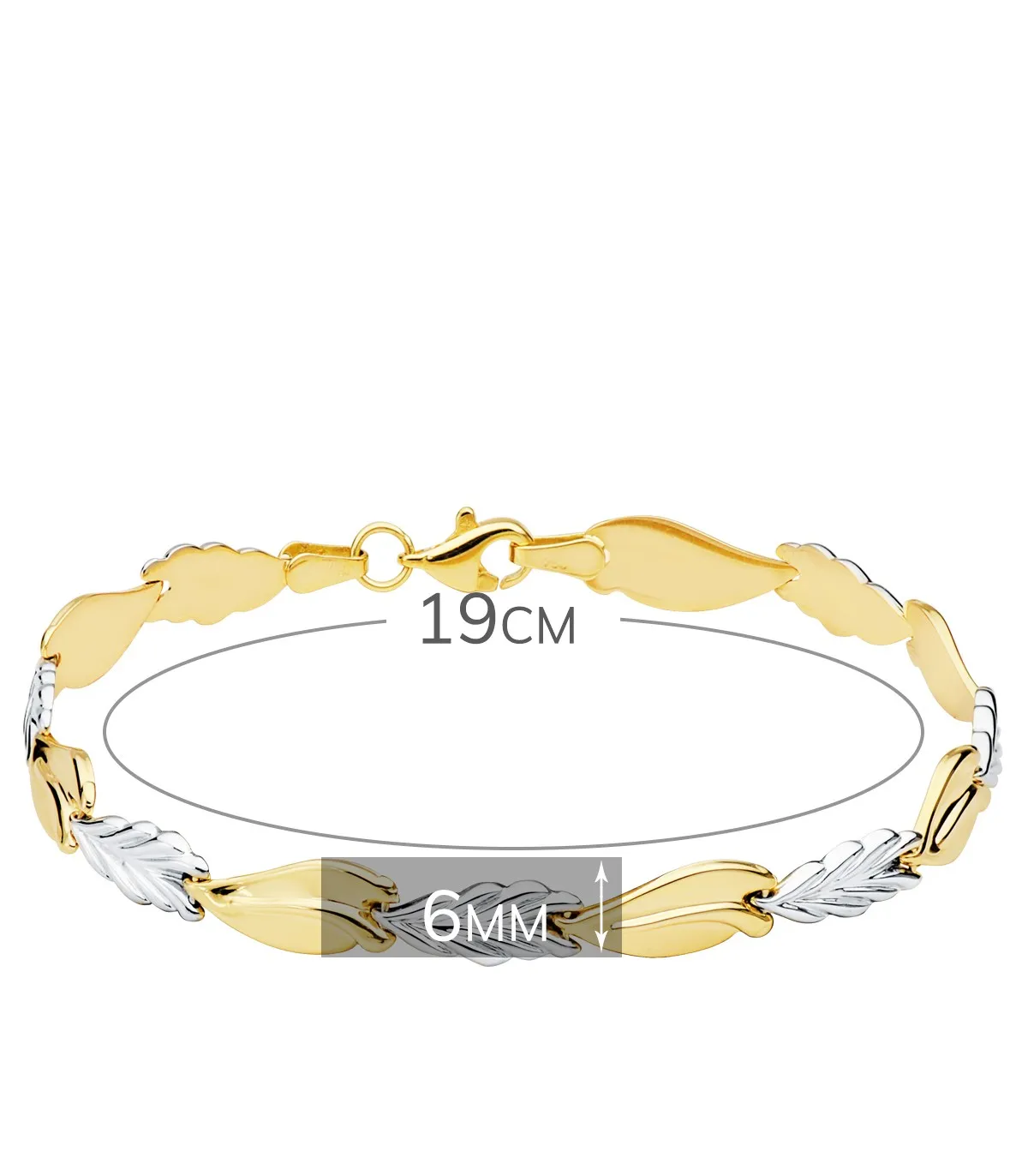 Pulsera Mujer Niamey Oro Bicolor 18K