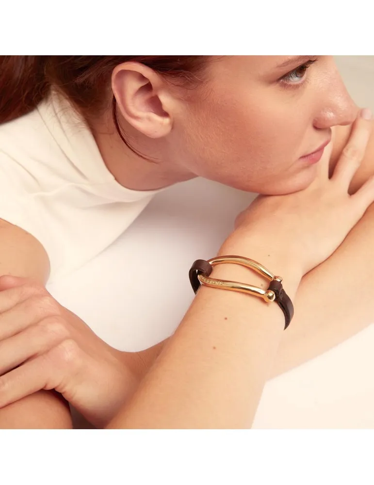 Pulsera Uno de 50 Bruh Dorada