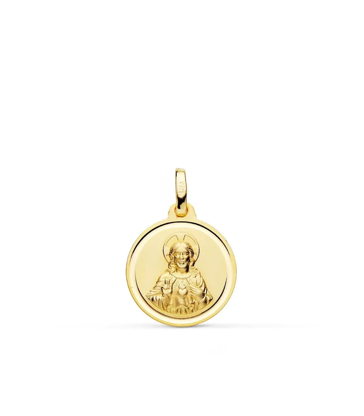 Sagrado Corazón de Jesús Bisel Oro 18K 16 mm
