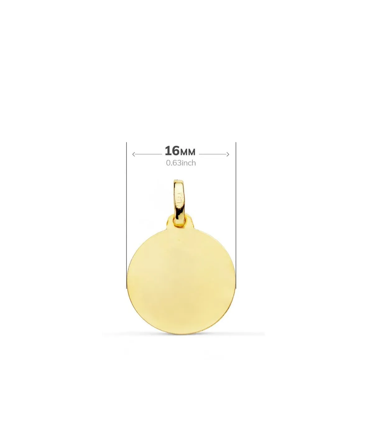 Sagrado Corazón de Jesús Bisel Oro 18K 16 mm