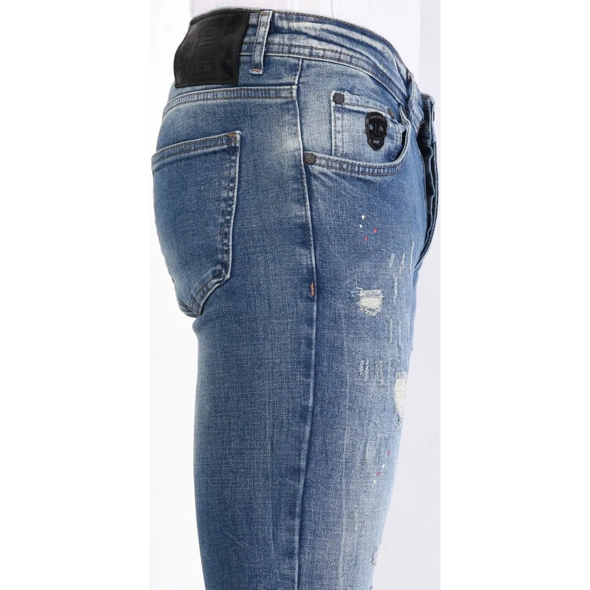 Salpicadura Pintura Denim Jeans