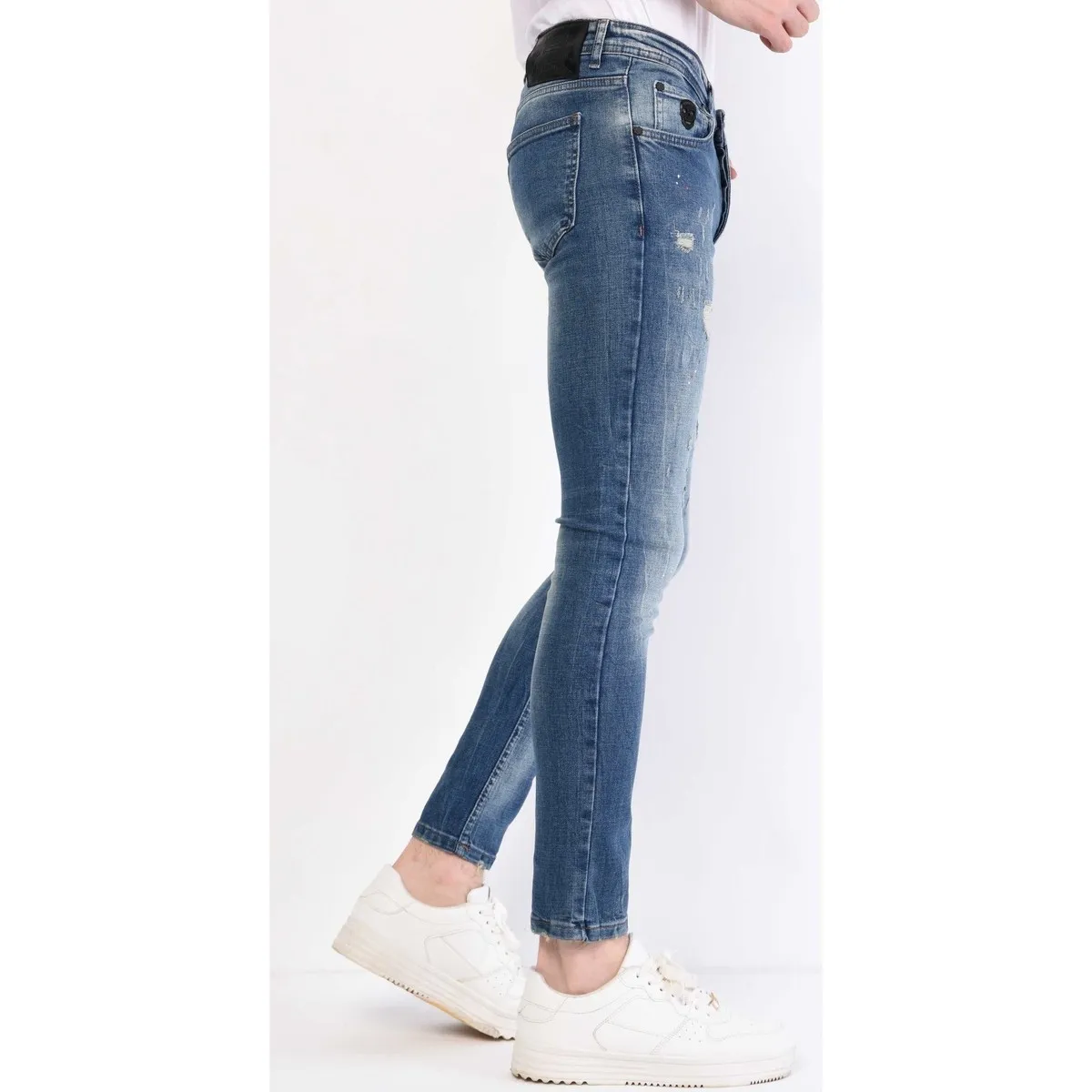 Salpicadura Pintura Denim Jeans