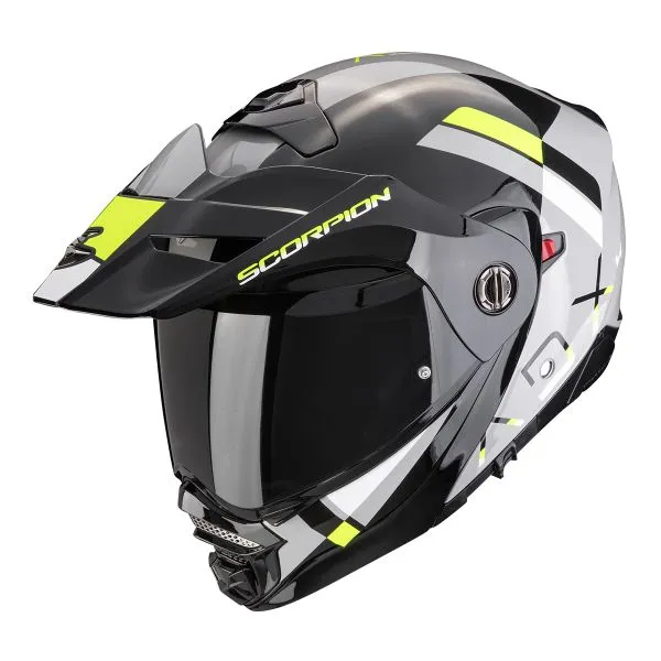 SCORPION ADX2 GALANE GREY BLACK NEON YELLOW + KIT BLUETOOTH BT MINI 