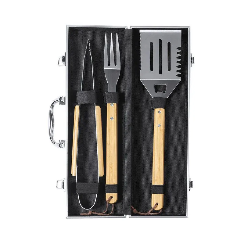 Set barbacoa acero inox. Lenvit