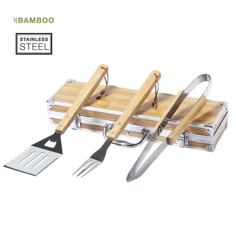 Set barbacoa acero inox. Lenvit