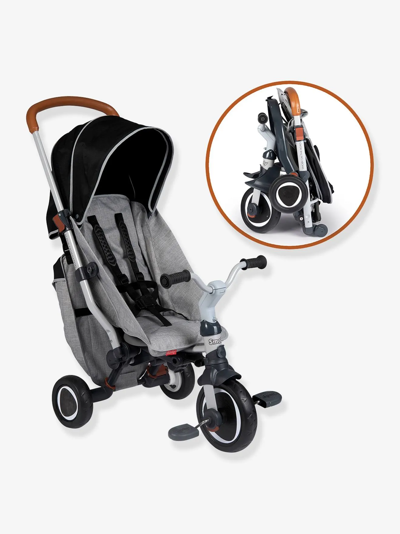 Silla de paseo y triciclo plegable evolutivo Robin Trike SMOBY