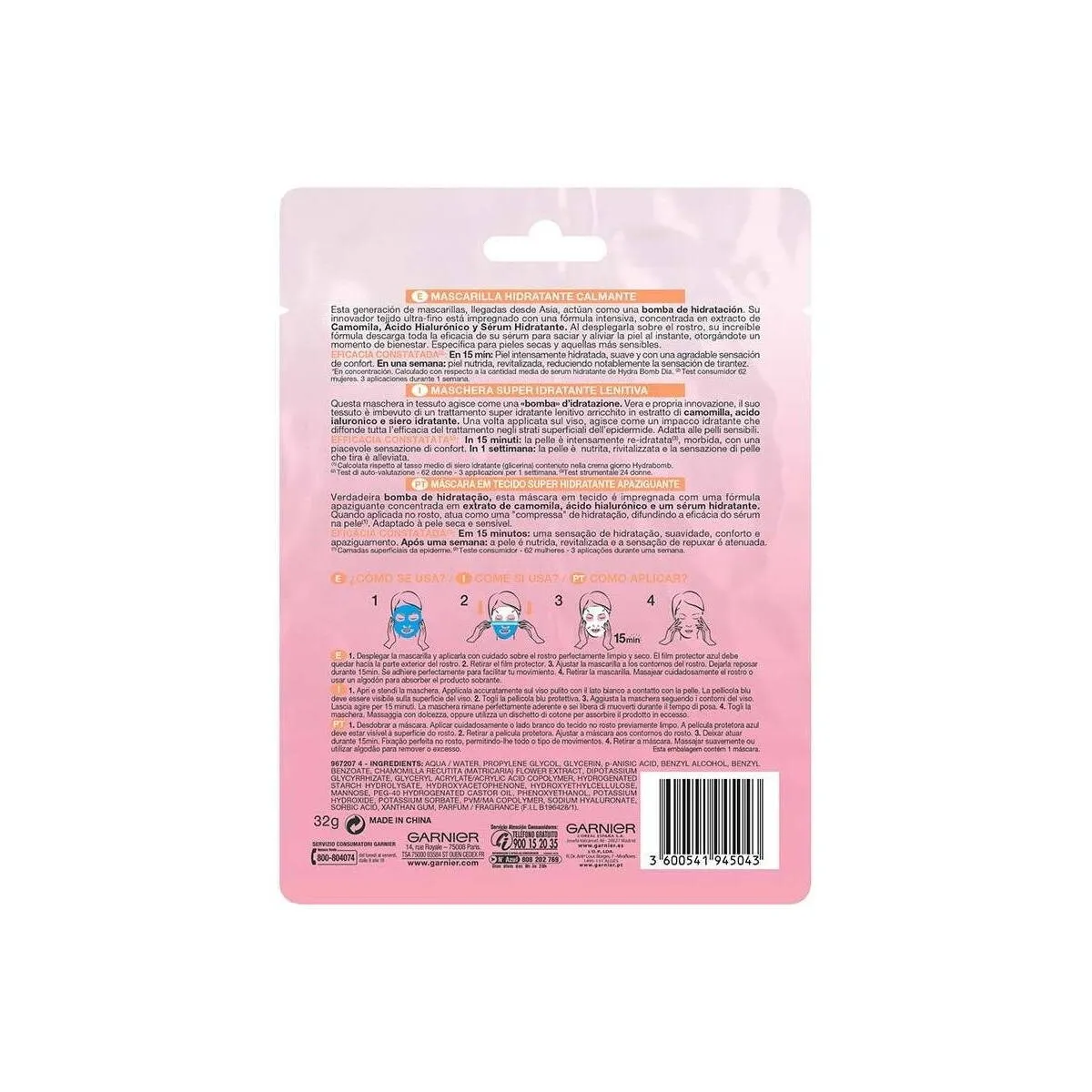 Skinactive Hydrabomb Mask Facial Hidratante Calmante