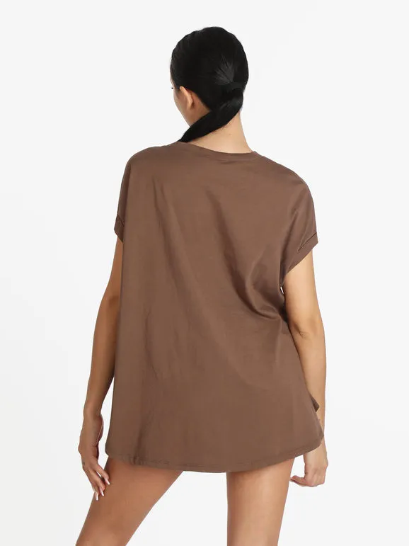 Solada Camiseta larga mujer color liso