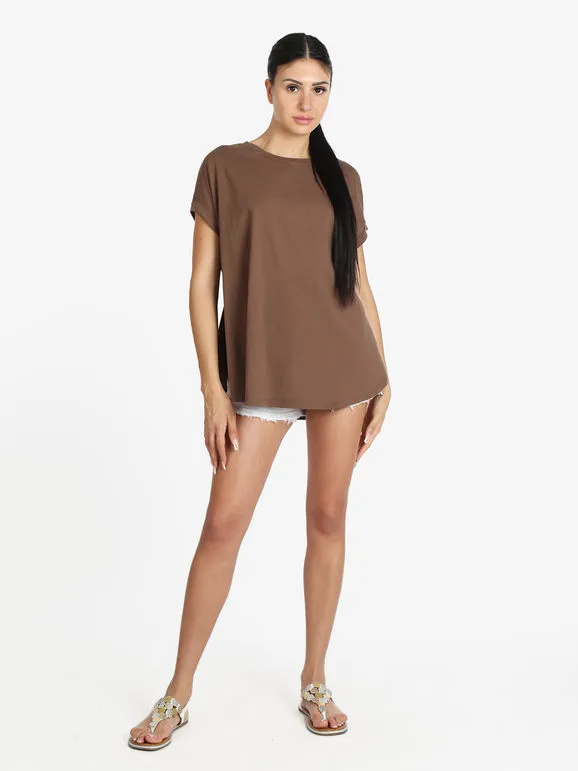 Solada Camiseta larga mujer color liso