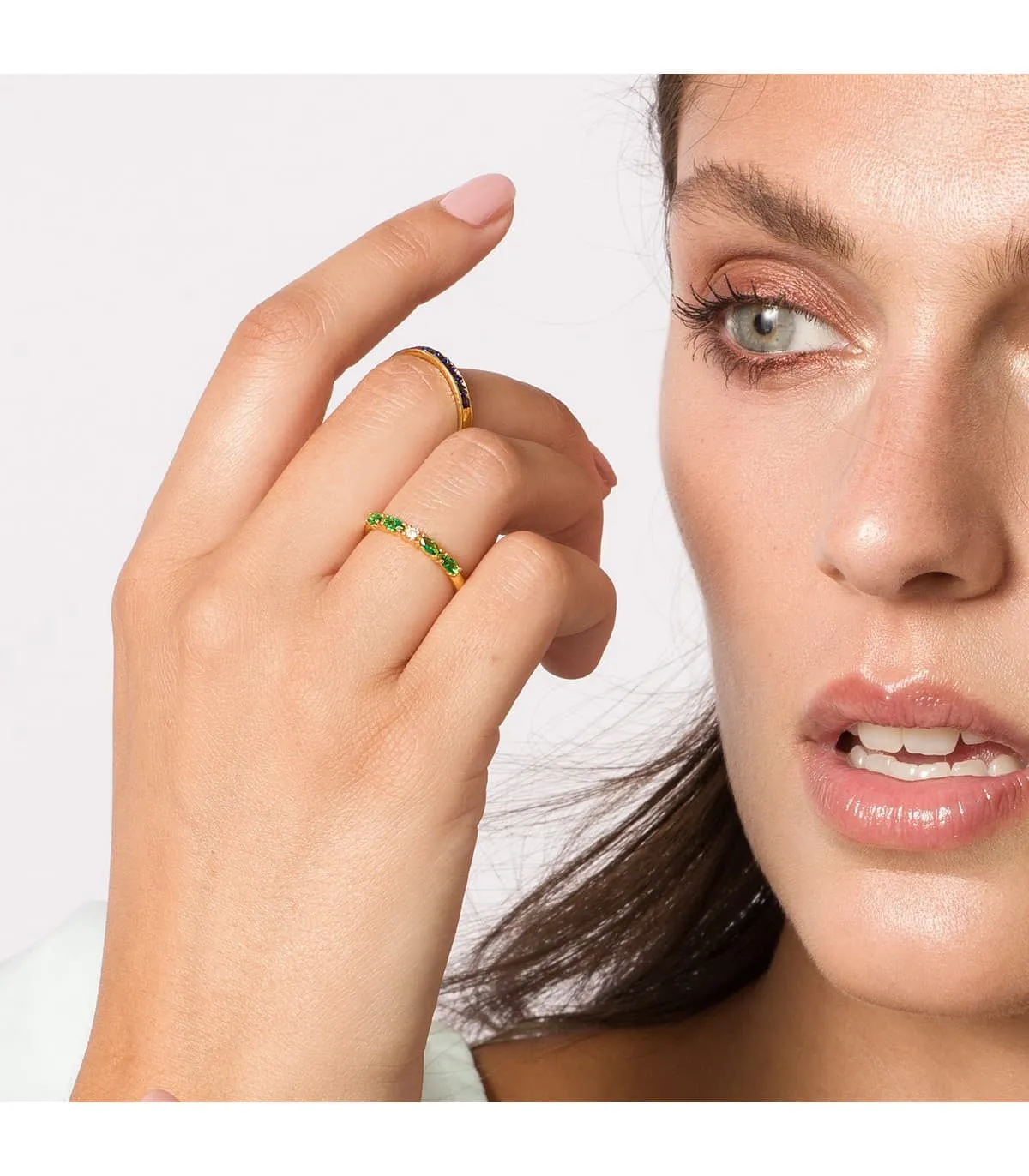 Sortija Marquis Oro Amarillo 18K Verde