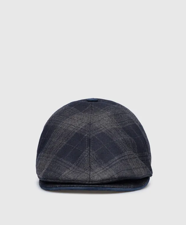 Stefano Ricci Children's plaid wool cap