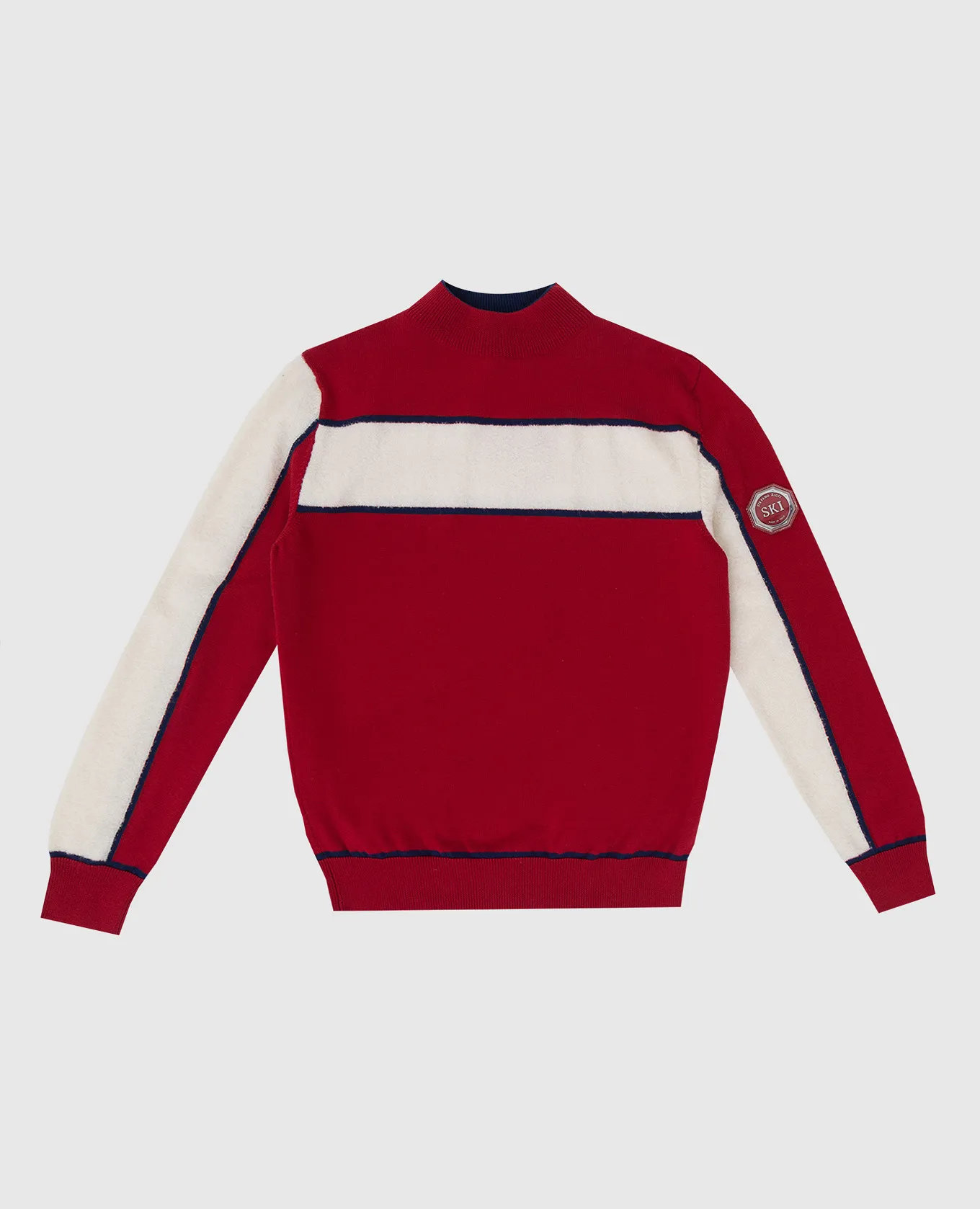 Stefano Ricci Children's sweater in wool with pattern and logo