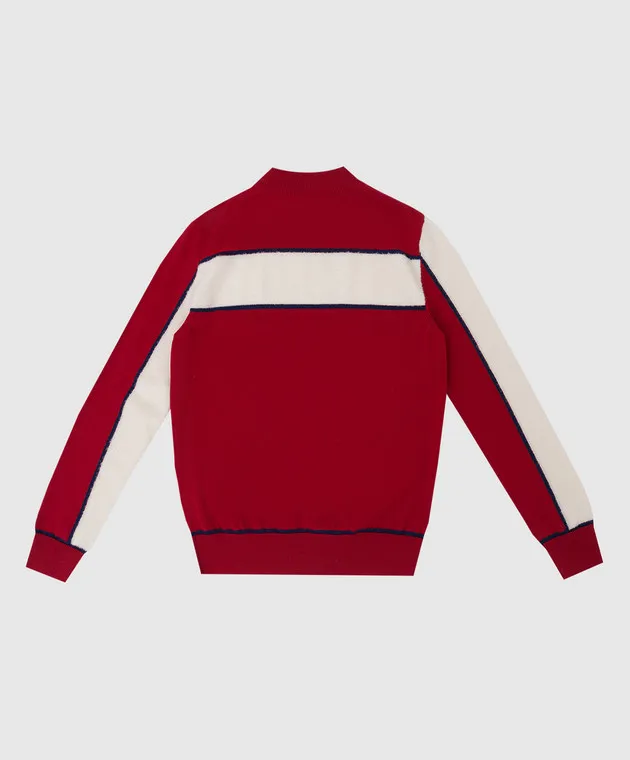Stefano Ricci Children's sweater in wool with pattern and logo