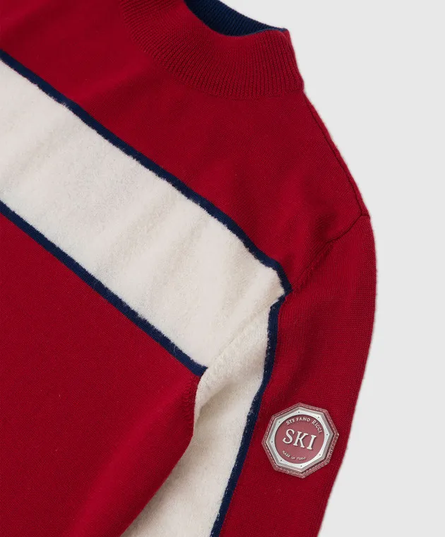 Stefano Ricci Children's sweater in wool with pattern and logo