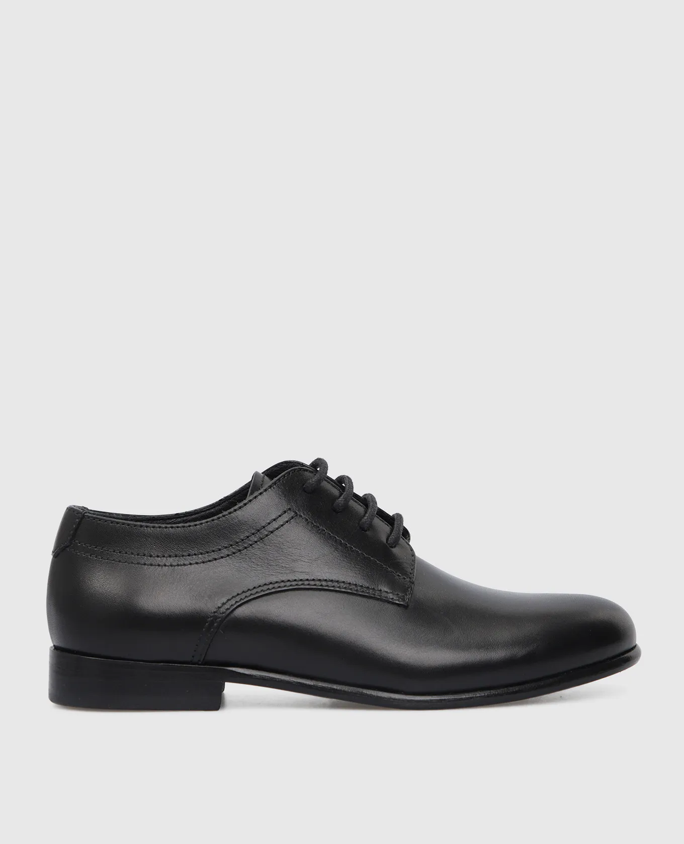 Stefano Ricci Kids Black Leather Derbies