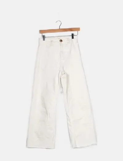 Stradivarius Jeans blanco desflecado