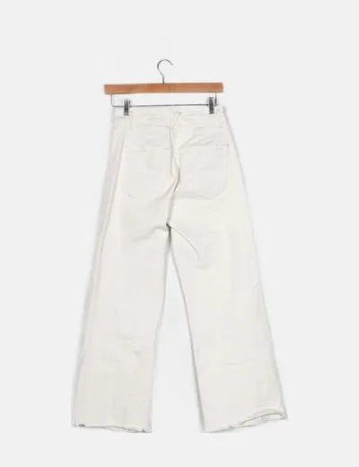 Stradivarius Jeans blanco desflecado