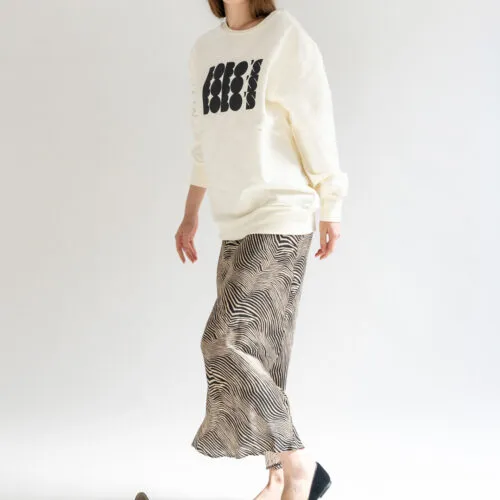 SUDADERA BOYFRIEND CRUDO/NEGRO
