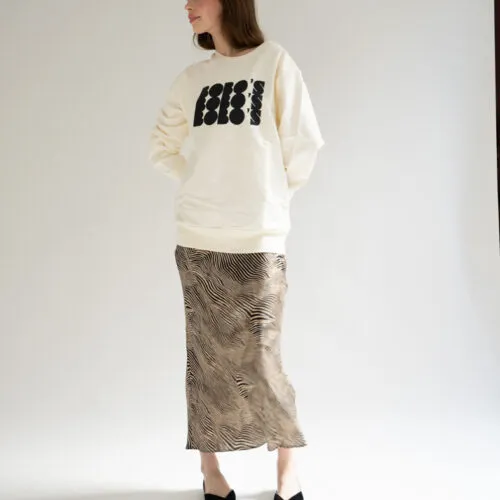 SUDADERA BOYFRIEND CRUDO/NEGRO