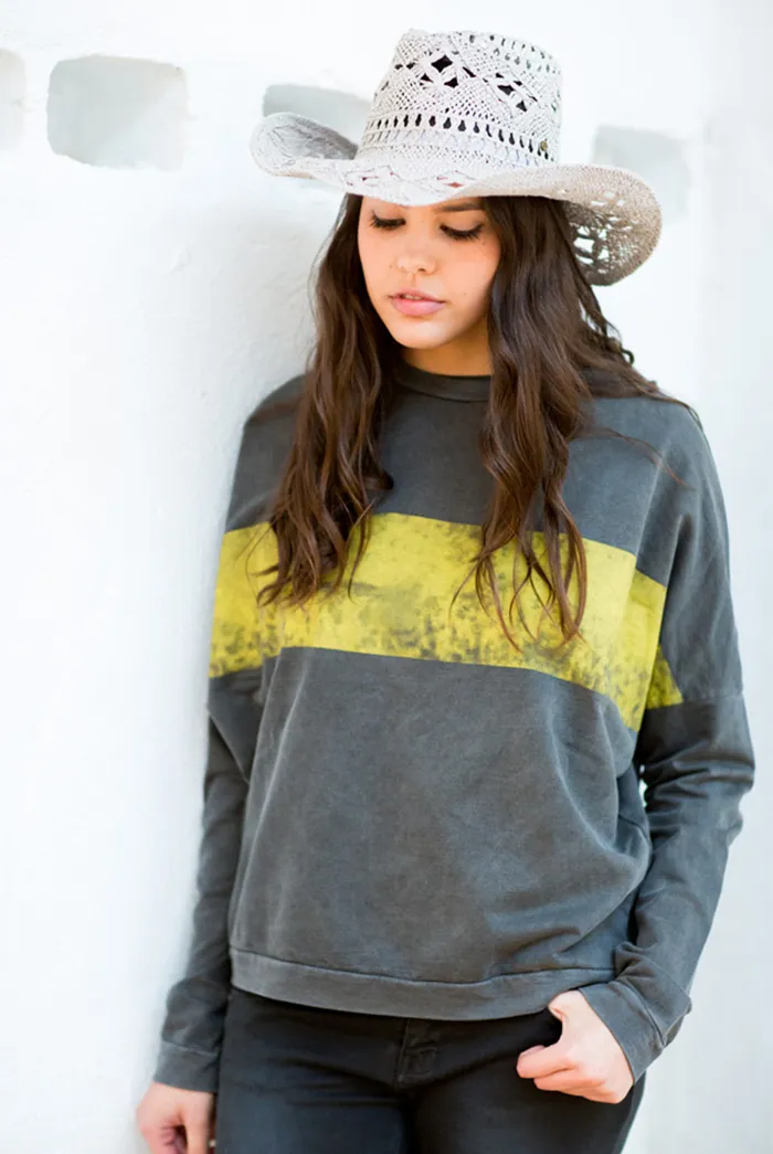 Sudadera Franja Amarilla
