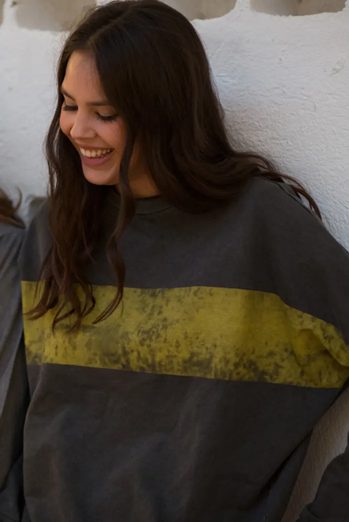 Sudadera Franja Amarilla