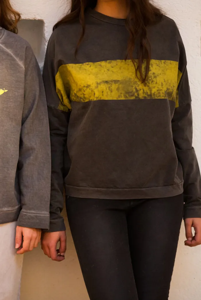 Sudadera Franja Amarilla
