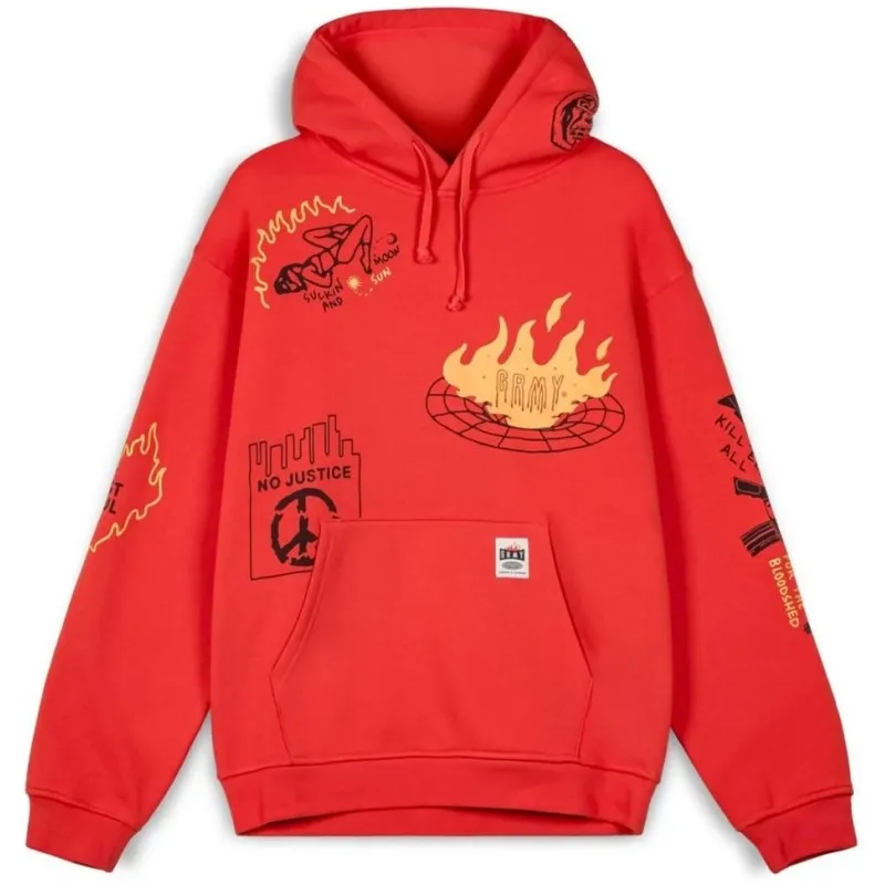 Sudadera Grimey Back At You Wide Hole Vintage Hoodie