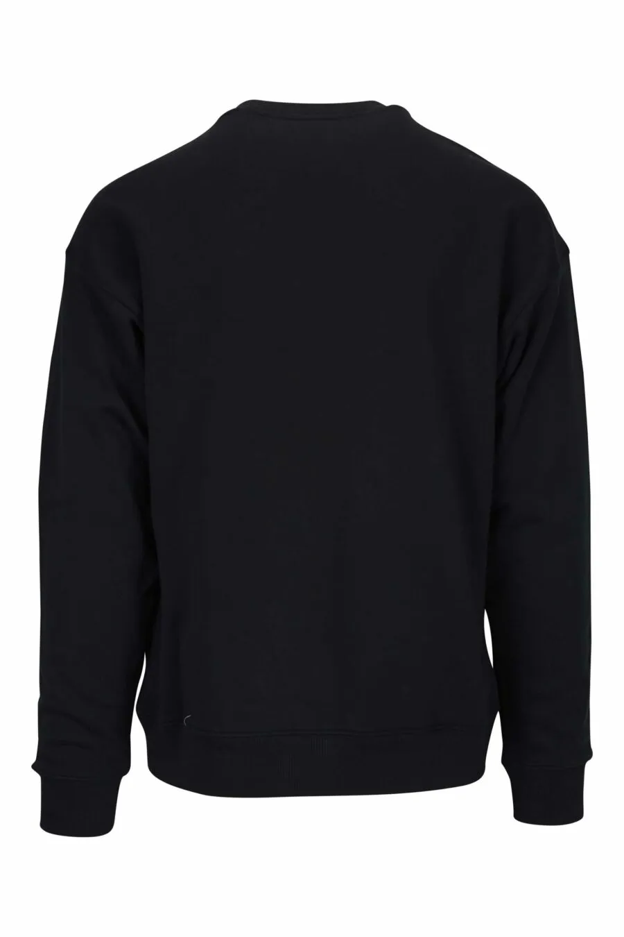 Sudadera negra con maxilogo oso en puntos monocromático