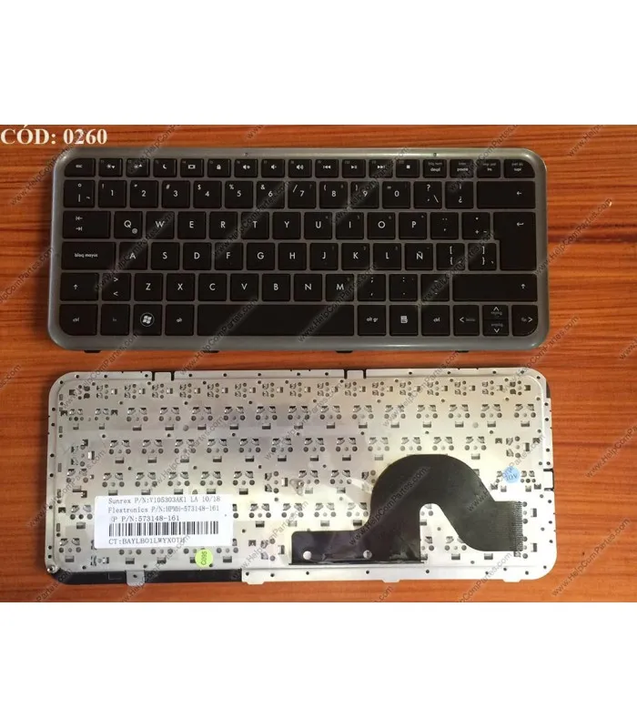 TECLADO HP DM3 DM3T DM31000 573148161 SERIES MARCO GRIS 580687061 BK LA ORIG.