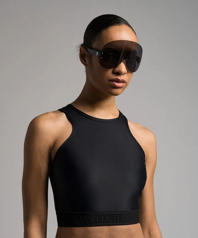 The Attico by Linda Farrow Karl black sunglasses