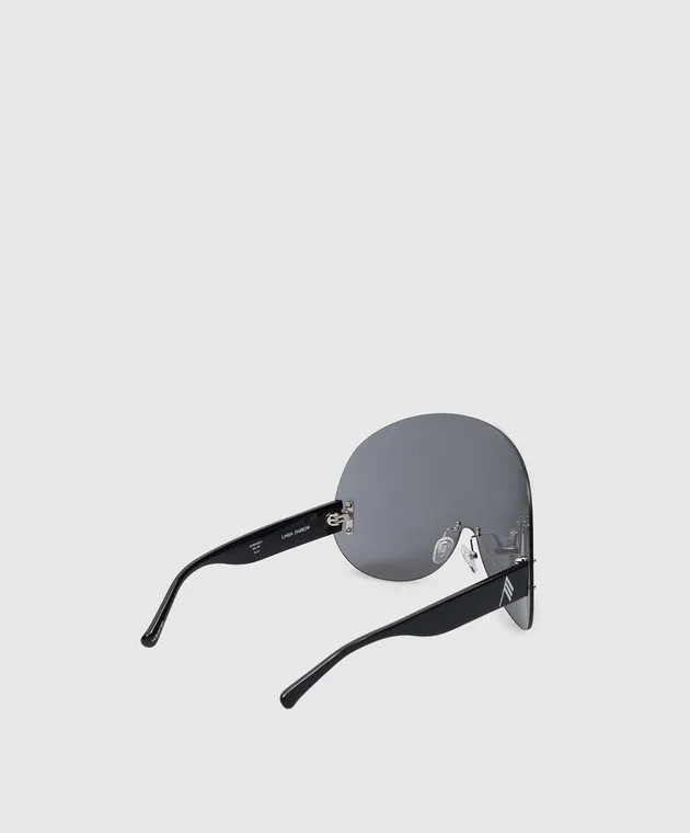 The Attico by Linda Farrow Karl black sunglasses