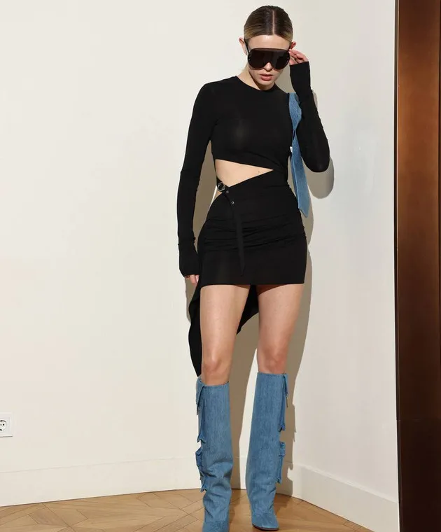 The Attico by Linda Farrow Karl black sunglasses