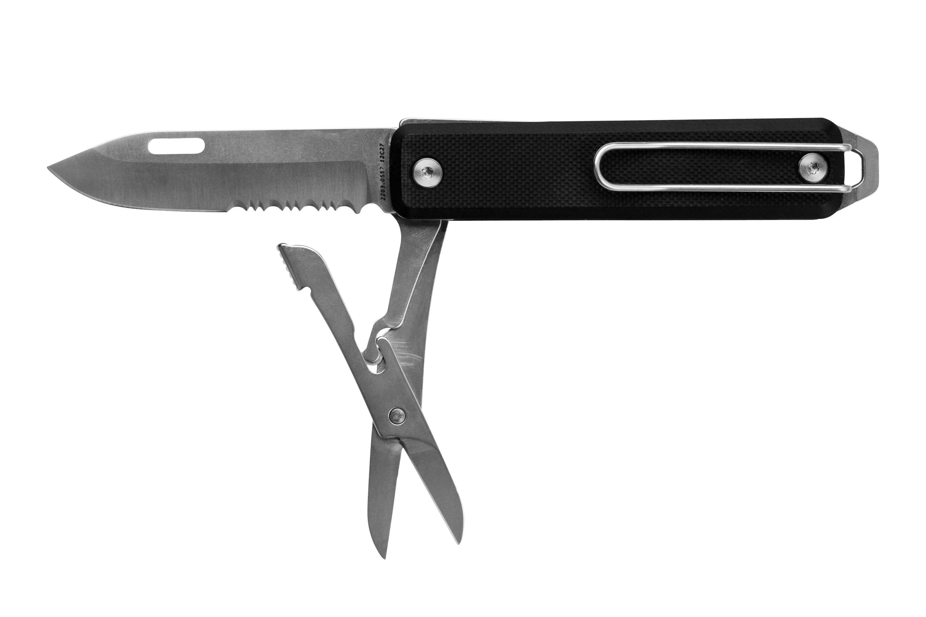 THE JAMES BRAND THE ELLIS SCISSORS SERRATED BLACK G10 STAINLESS KN11910101 NAVAJA