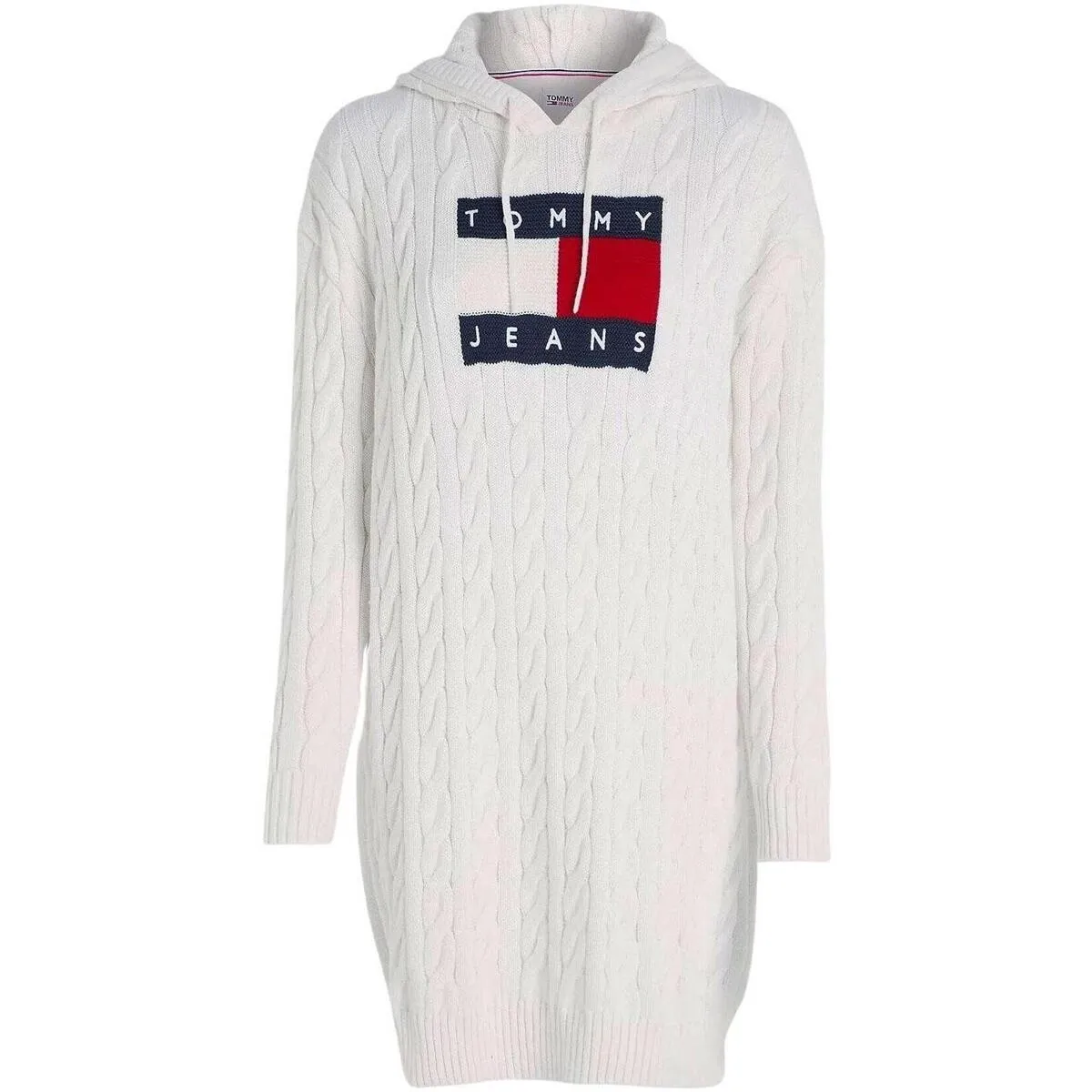 TJW CABLE FLAG HOODIE DRESS