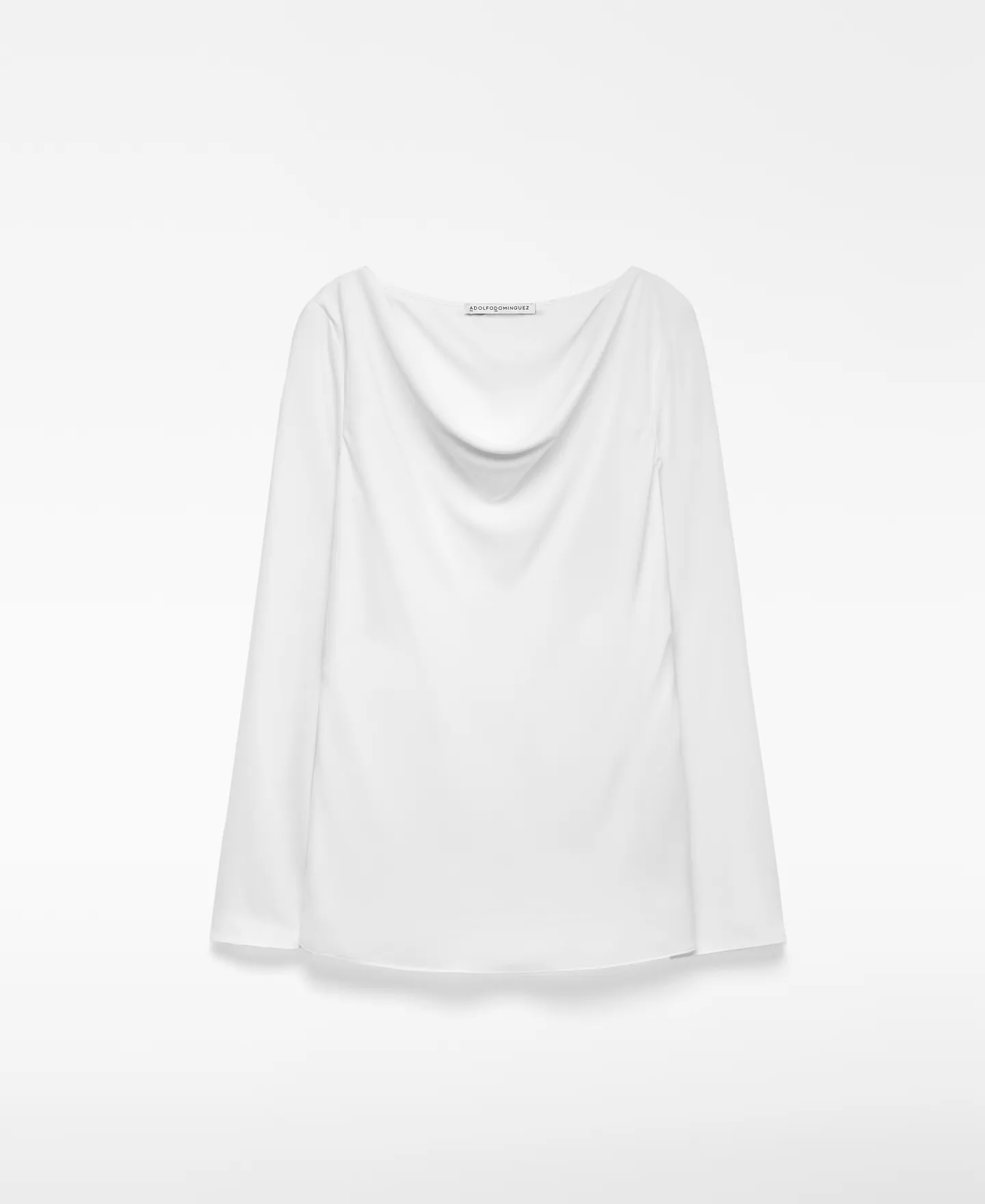 Top cuello drapeado mujer