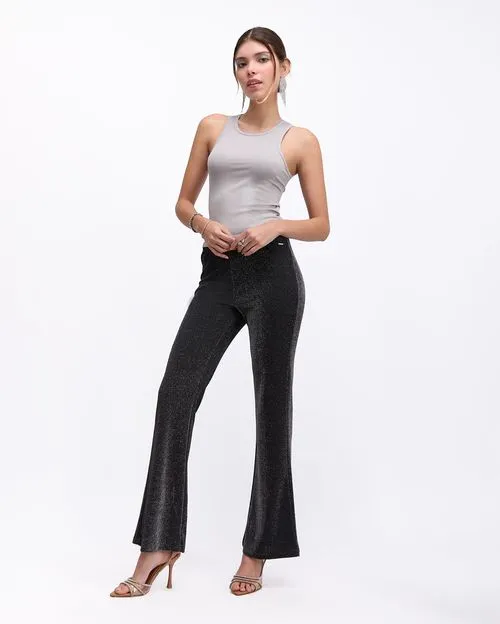 Top Mujer Flamenco Gris Claro