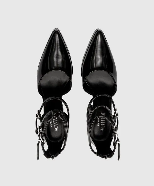 Twinset Actitude Black slingbacks