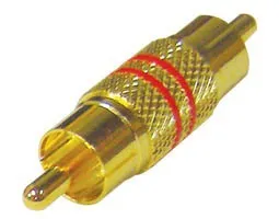 ULTIMAX, RA310G, RCA ADAPTADOR CHAPADO EN ORO MACHO A RCA MACHO  ROJO