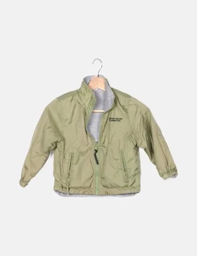 United colors of benetton Abrigo impermeable verde
