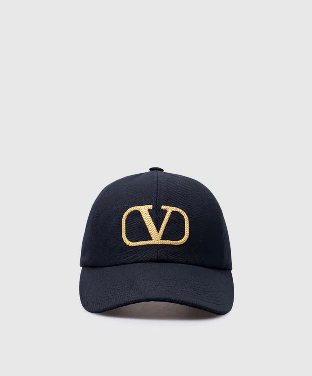Valentino Blue cap with VLOGO embroidery